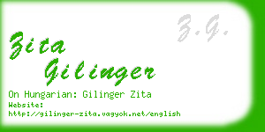 zita gilinger business card